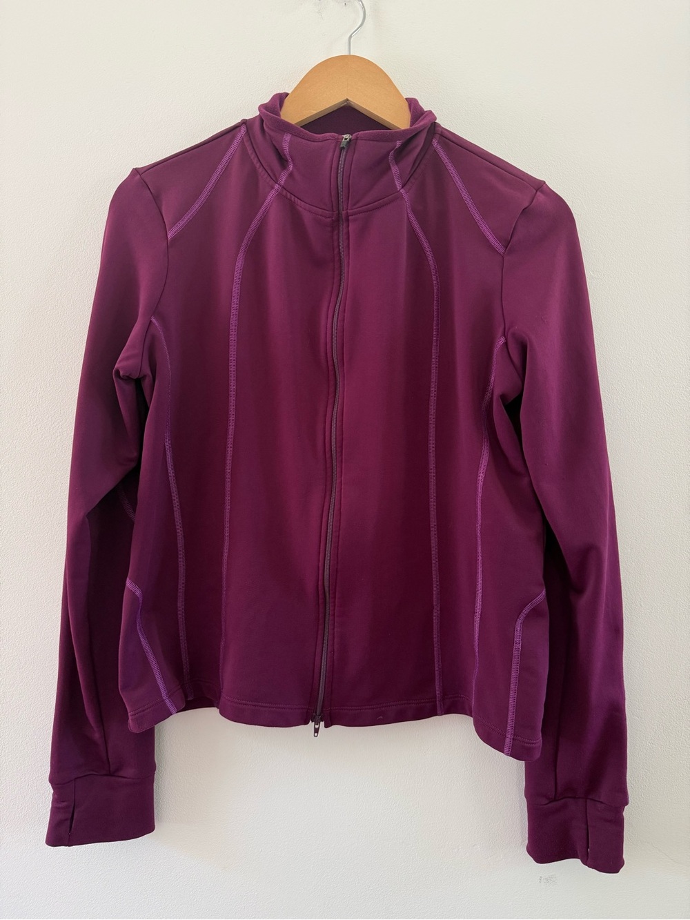 Athleta Full Zip Athletic Jacket Hoodie Running Workout Sporty Activewear Size M - Picture 5 of 13